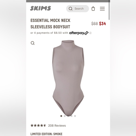 ESSENTIAL MOCK NECK SLEEVELESS BODYSUIT - Picture 1 of 4